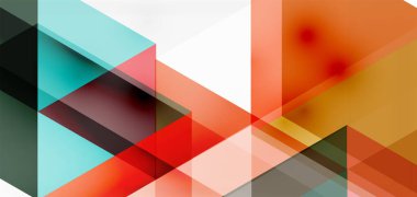 Geometrik soyut arkaplan, mozaik üçgen ve altıgen şekiller. İş veya teknoloji sunumu, İnternet posteri veya web broşürü kapağı, duvar kağıdı için modaya uygun soyut düzen şablonu