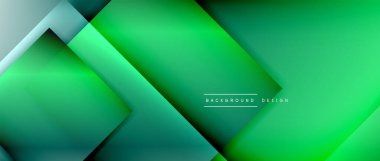 Kare şekiller bileşimi, akışkan geometrik soyut arkaplan. 3B gölge efektleri, modern tasarım şablonu