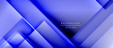 Kare şekiller bileşimi, akışkan geometrik soyut arkaplan. 3B gölge efektleri, modern tasarım şablonu