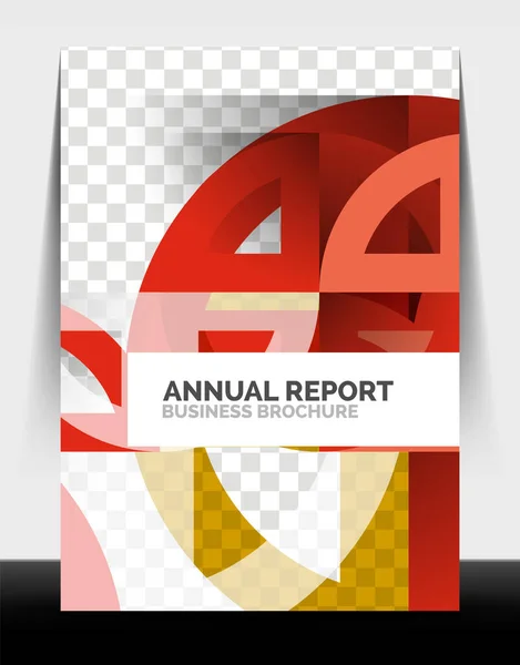 Business flyer ετήσια έκθεση, κύκλος και τρίγωνο σχήματα σύγχρονο σχεδιασμό — Διανυσματικό Αρχείο