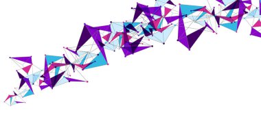 Hat noktaları bağlantıları, üçgen teknoloji tasarımı. Soyut geometrik arkaplan