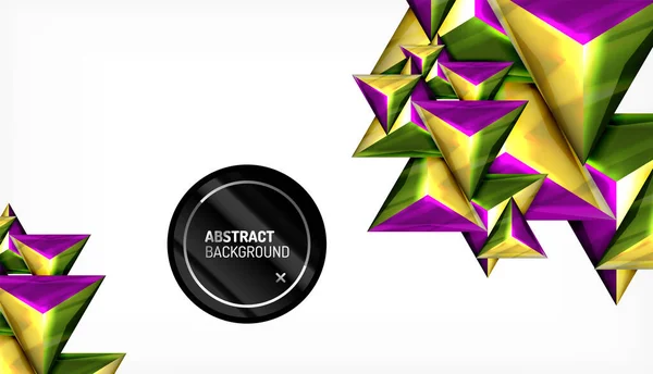 Driehoek geometrische vector abstracte achtergrond — Stockvector