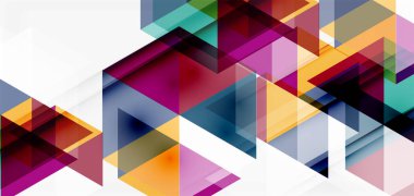 Geometrik soyut arkaplan, mozaik üçgen ve altıgen şekiller. İş veya teknoloji sunumu, İnternet posteri veya web broşürü kapağı, duvar kağıdı için modaya uygun soyut düzen şablonu