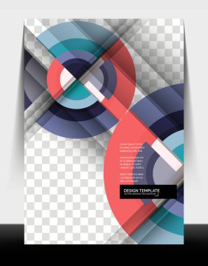 Çember tasarımı a4 el ilanı baskı şablonu, yıllık rapor tasarımı