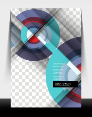 Çember tasarımı a4 el ilanı baskı şablonu, yıllık rapor tasarımı