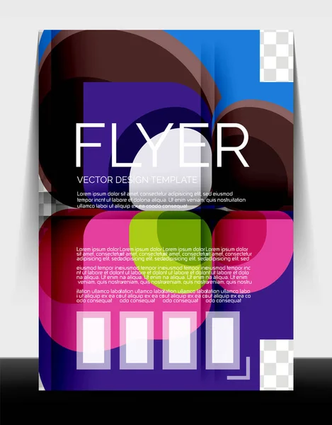 Modèle de brochure de rapport annuel d'entreprise, couvertures de taille A4 créées avec des motifs géométriques modernes — Image vectorielle