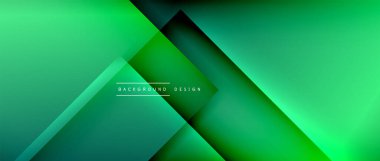 Kare şekiller bileşimi, akışkan geometrik soyut arkaplan. 3B gölge efektleri, modern tasarım şablonu