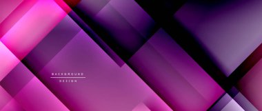 Kare şekiller bileşimi, akışkan geometrik soyut arkaplan. 3B gölge efektleri, modern tasarım şablonu