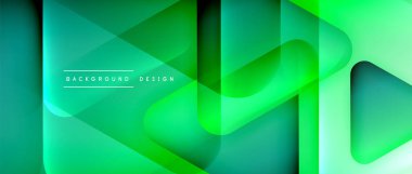 Üçgen geometrik soyut arkaplanı şekillendirir. Üç boyutlu gölge efektleri ve sıvı eğimleri. Metin mesajınız için modern üstüste bindirme formları duvar kağıdı