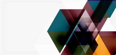 Geometrik soyut arkaplan, mozaik üçgen ve altıgen şekiller. İş veya teknoloji sunumu, İnternet posteri veya web broşürü kapağı, duvar kağıdı için modaya uygun soyut düzen şablonu