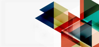 Geometrik soyut arkaplan, mozaik üçgen ve altıgen şekiller. İş veya teknoloji sunumu, İnternet posteri veya web broşürü kapağı, duvar kağıdı için modaya uygun soyut düzen şablonu
