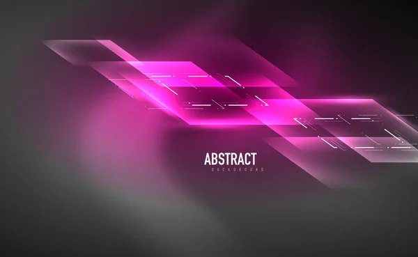 Dynamische neon glanzende abstracte achtergrond. Trendy abstracte layout template voor zakelijke of technologische presentatie, internet poster of web brochure cover, behang — Stockvector