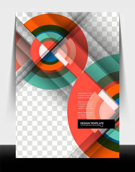 Σχεδιασμός κύκλου a4 πρότυπο εκτύπωσης φυλλάδιο, ετήσια έκθεση σχεδιασμού — Διανυσματικό Αρχείο