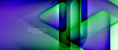 Üçgen geometrik soyut arkaplanı şekillendirir. Üç boyutlu gölge efektleri ve sıvı eğimleri. Metin mesajınız için modern üstüste bindirme formları duvar kağıdı