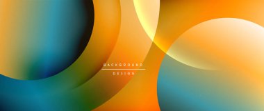 Sıvı gradyanlarla modern geometrik arkaplanı çember içine al