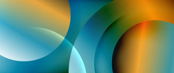 Circle fondo abstracto geométrico moderno con gradientes líquidos — Archivo Imágenes Vectoriales