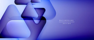 Üçgen geometrik soyut arkaplanı şekillendirir. Üç boyutlu gölge efektleri ve sıvı eğimleri. Metin mesajınız için modern üstüste bindirme formları duvar kağıdı