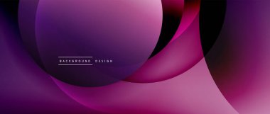 Sıvı gradyanlarla modern geometrik arkaplanı çember içine al