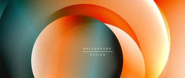 Sıvı gradyanlarla modern geometrik arkaplanı çember içine al