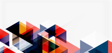 Geometrik soyut arkaplan, mozaik üçgen ve altıgen şekiller. İş veya teknoloji sunumu, İnternet posteri veya web broşürü kapağı, duvar kağıdı için modaya uygun soyut düzen şablonu