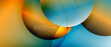 Sıvı gradyanlarla modern geometrik arkaplanı çember içine al