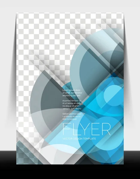 A4 flyer jaarverslag cirkel ontwerp, vector achtergrond print template — Stockvector