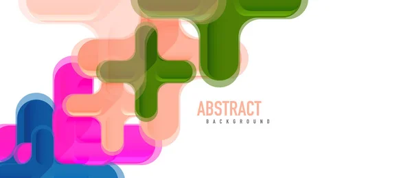 Glanzende veelkleurige plastic stijl kruis compositie, x vorm ontwerp, techno geometrische moderne abstracte achtergrond. Trendy abstracte layout template — Stockvector