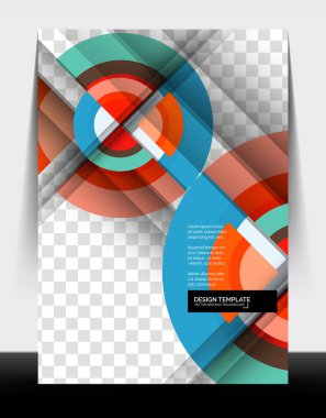 Çember tasarımı a4 el ilanı baskı şablonu, yıllık rapor tasarımı