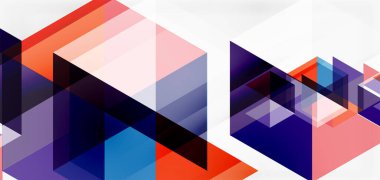 Geometrik soyut arkaplan, mozaik üçgen ve altıgen şekiller. İş veya teknoloji sunumu, İnternet posteri veya web broşürü kapağı, duvar kağıdı için modaya uygun soyut düzen şablonu