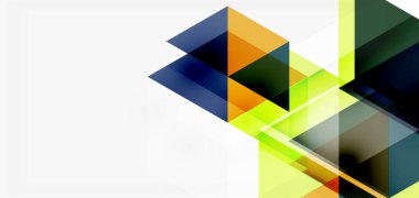 Geometrik soyut arkaplan, mozaik üçgen ve altıgen şekiller. İş veya teknoloji sunumu, İnternet posteri veya web broşürü kapağı, duvar kağıdı için modaya uygun soyut düzen şablonu