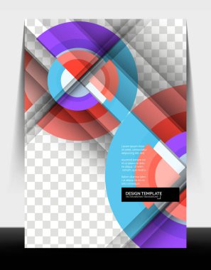 Çember tasarımı a4 el ilanı baskı şablonu, yıllık rapor tasarımı