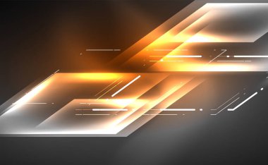 Dinamik neon parlak, soyut bir arkaplan. İş veya teknoloji sunumu, İnternet posteri veya web broşürü kapağı, duvar kağıdı için modaya uygun soyut düzen şablonu