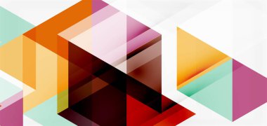 Geometrik soyut arkaplan, mozaik üçgen ve altıgen şekiller. İş veya teknoloji sunumu, İnternet posteri veya web broşürü kapağı, duvar kağıdı için modaya uygun soyut düzen şablonu