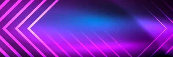 Mengkilap neon garis tekno bercahaya, hi-tech abstrak latar belakang abstrak dengan bentuk persegi - Stok Vektor