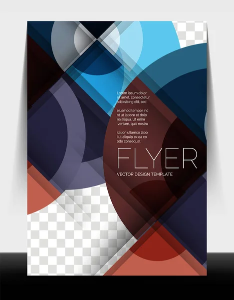 A4 flyer jaarverslag cirkel ontwerp, vector achtergrond print template — Stockvector