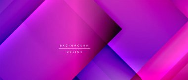 Kare şekiller bileşimi, akışkan geometrik soyut arkaplan. 3B gölge efektleri, modern tasarım şablonu