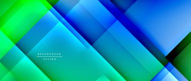 Kare şekiller bileşimi, akışkan geometrik soyut arkaplan. 3B gölge efektleri, modern tasarım şablonu