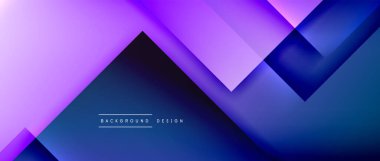 Kare şekiller bileşimi, akışkan geometrik soyut arkaplan. 3B gölge efektleri, modern tasarım şablonu