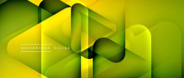 Üçgen geometrik soyut arkaplanı şekillendirir. Üç boyutlu gölge efektleri ve sıvı eğimleri. Metin mesajınız için modern üstüste bindirme formları duvar kağıdı