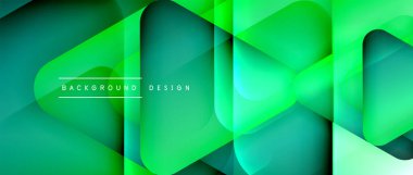 Üçgen geometrik soyut arkaplanı şekillendirir. Üç boyutlu gölge efektleri ve sıvı eğimleri. Metin mesajınız için modern üstüste bindirme formları duvar kağıdı