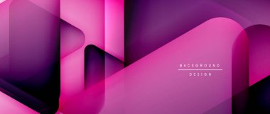 Üçgen geometrik soyut arkaplanı şekillendirir. Üç boyutlu gölge efektleri ve sıvı eğimleri. Metin mesajınız için modern üstüste bindirme formları duvar kağıdı