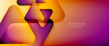 Üçgen geometrik soyut arkaplanı şekillendirir. Üç boyutlu gölge efektleri ve sıvı eğimleri. Metin mesajınız için modern üstüste bindirme formları duvar kağıdı