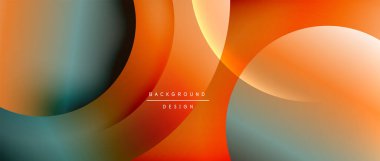 Sıvı gradyanlarla modern geometrik arkaplanı çember içine al