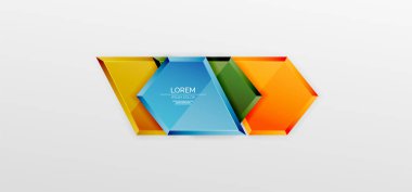 Metal parlak geometrik şekiller ve üç boyutlu efekt bileşimi. Duvar kağıdı, bayrak, arkaplan, kart, kitap illüstrasyonu, iniş sayfası için tekno fütüristik vektör soyut arkaplan