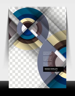Çember tasarımı a4 el ilanı baskı şablonu, yıllık rapor tasarımı