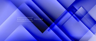 Kare şekiller bileşimi, akışkan geometrik soyut arkaplan. 3B gölge efektleri, modern tasarım şablonu