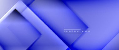 Kare şekiller bileşimi, akışkan geometrik soyut arkaplan. 3B gölge efektleri, modern tasarım şablonu