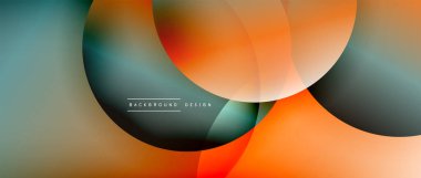 Sıvı gradyanlarla modern geometrik arkaplanı çember içine al