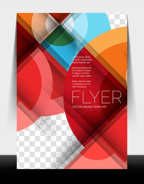 A4 Flyer Jahresbericht Kreis Design, Vektor Hintergrund Druckvorlage — Stockvektor