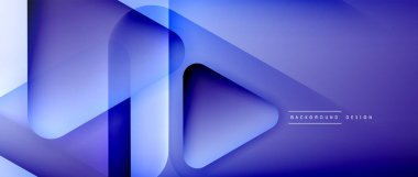 Üçgen geometrik soyut arkaplanı şekillendirir. Üç boyutlu gölge efektleri ve sıvı eğimleri. Metin mesajınız için modern üstüste bindirme formları duvar kağıdı